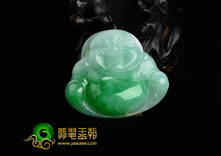 (超值推荐)糯冰种翠色玉佛挂件