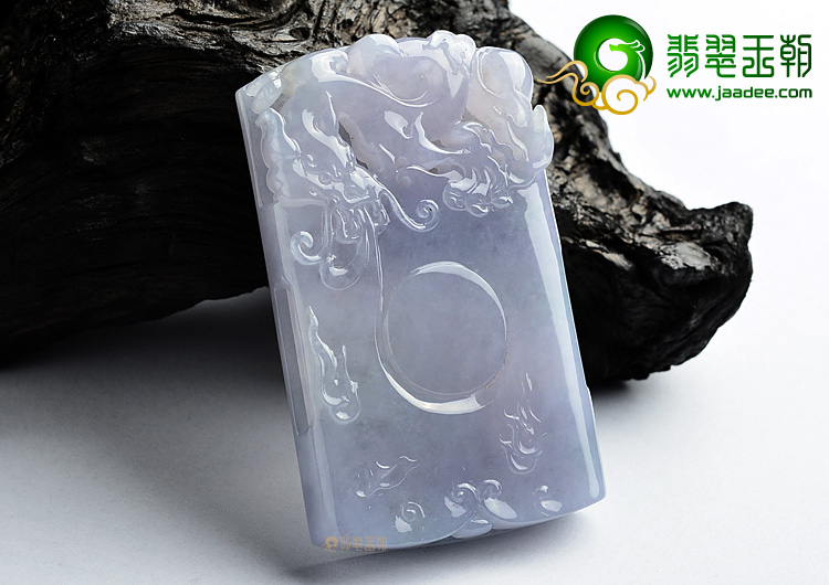 (超值推荐)糯冰种紫罗兰龙牌挂件