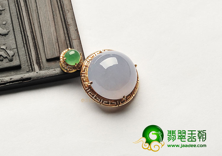 (超值推荐)冰种紫罗兰镶玫瑰金胸坠(真钻)