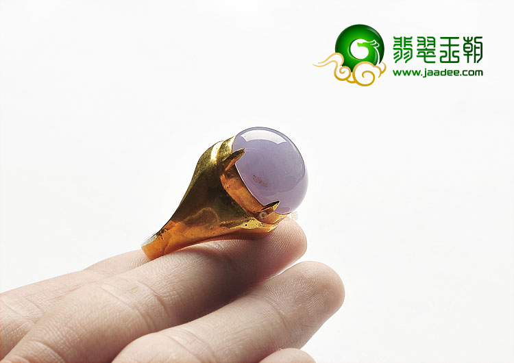 糯冰种紫罗兰戒面