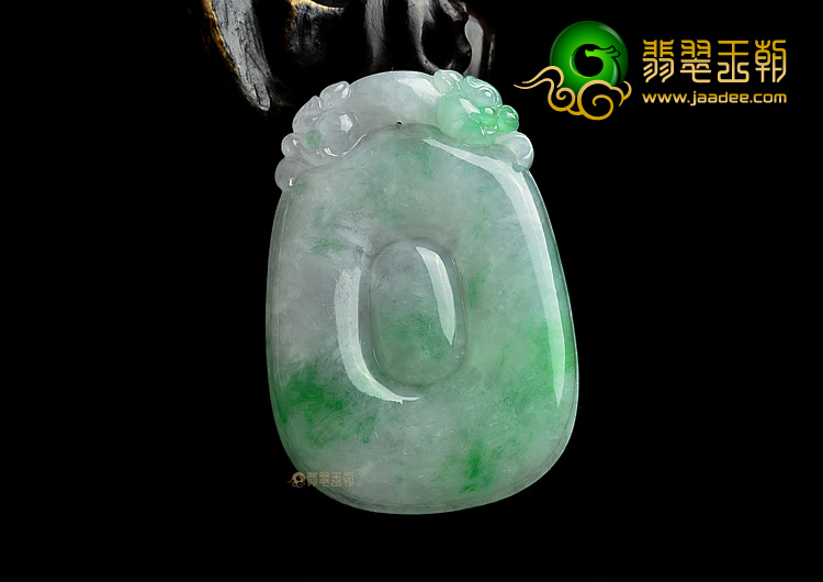 (超值推荐)糯冰种飘翠福在眼前挂件