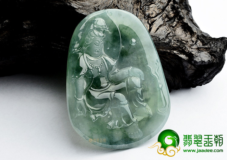(超值推荐)冰种飘花观音挂件