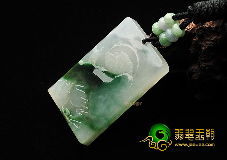 (超值推荐)冰种飘花达摩挂件