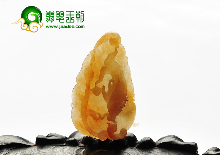 (超值推荐)糯冰种黄翡年年有余挂件