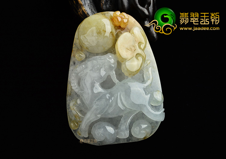 (超值推荐)糯冰种黄翡样样如意挂件
