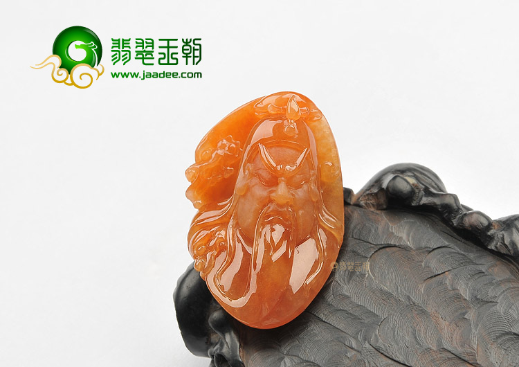 (超值推荐)糯冰种红黄翡关公挂件