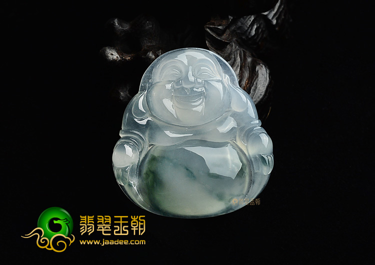 (超值推荐)冰种飘花玉佛挂件