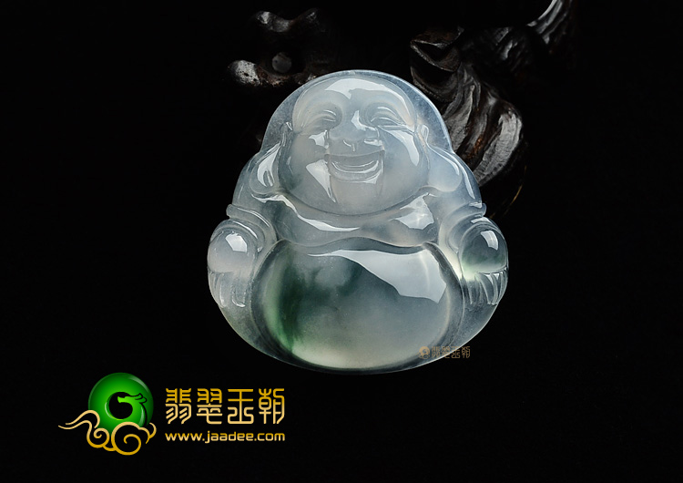 (超值推荐)冰种飘花玉佛挂件
