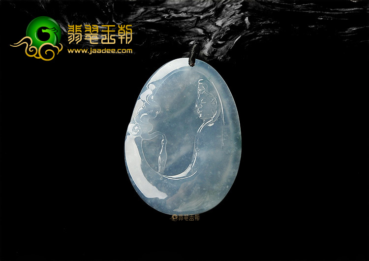 (超值推荐)冰种略飘花观自在挂件