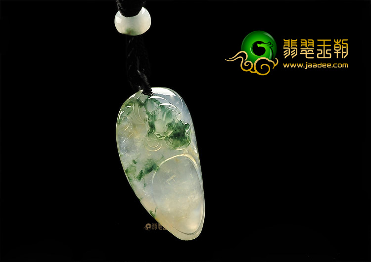 冰玻种飘花福在眼前挂件