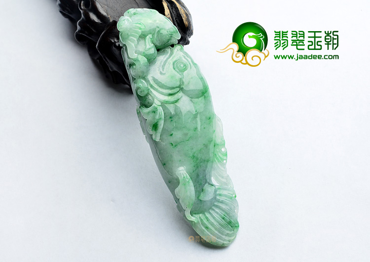 (超值推荐)糯冰种飘翠母子情深挂件