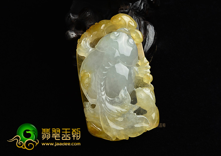 (超值推荐)糯冰种黄翡金玉满堂挂件