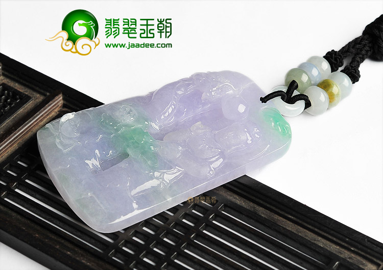 （超值推荐）冰种春带彩降龙观音挂件