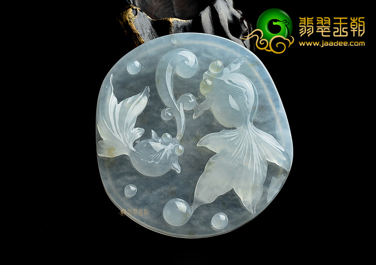 (超值推荐)冰种晴水略带黄翡金玉满堂挂件