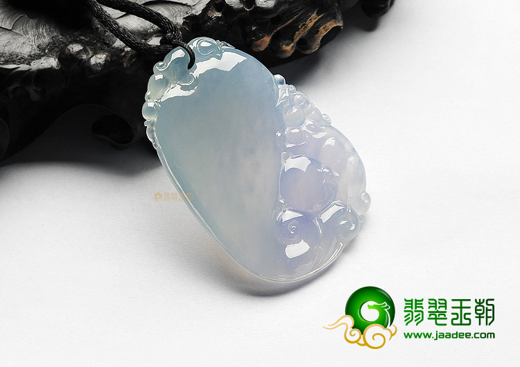 冰种紫罗兰如意寿挂件