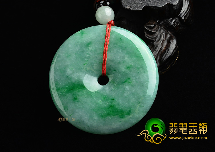 (超值推荐)糯冰种翠色平安扣挂件