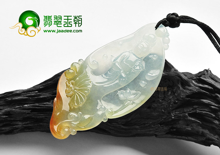 (超值推荐)冰种褐黄翡站观音挂件