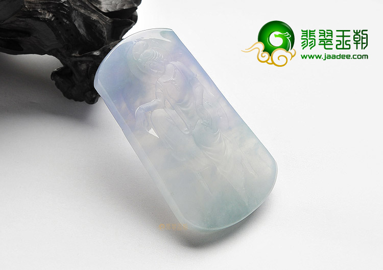 (超值推荐)冰种淡春带彩水月观音挂件