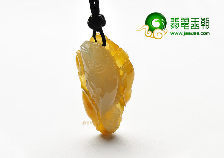 (超值推荐)冰种黄翡连年有余挂件