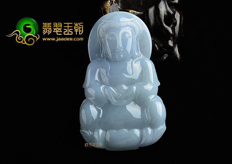 (超值推荐)糯冰种淡紫罗兰观音挂件