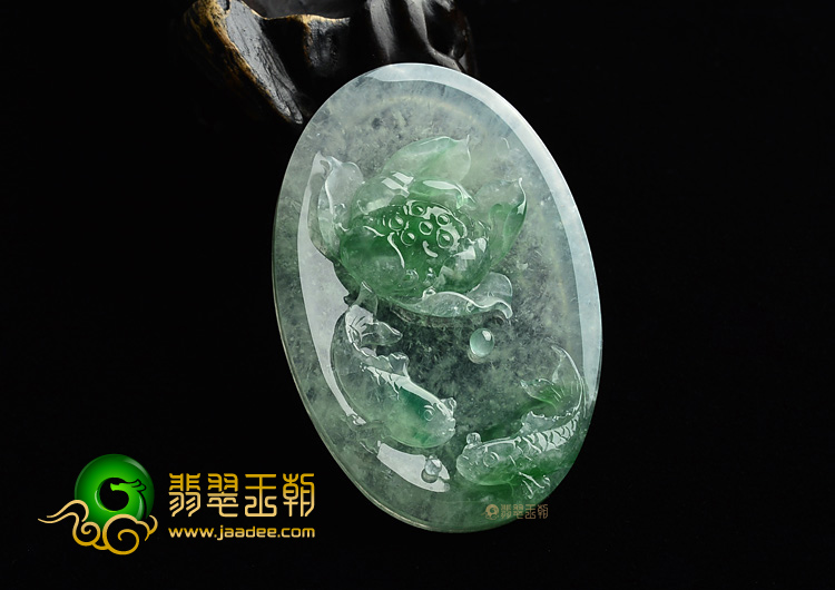 (超值推荐)冰种飘翠年年有余挂件