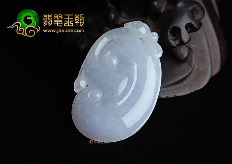 (超值推荐)糯冰种淡紫罗兰如意挂件
