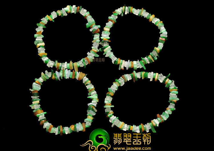 冰/糯冰种三彩几何形手链(单价)