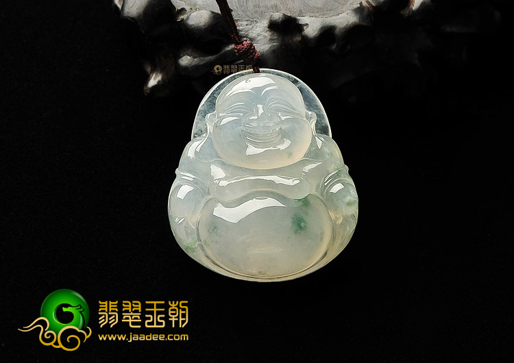 (超值推荐)冰种飘花玉佛挂件