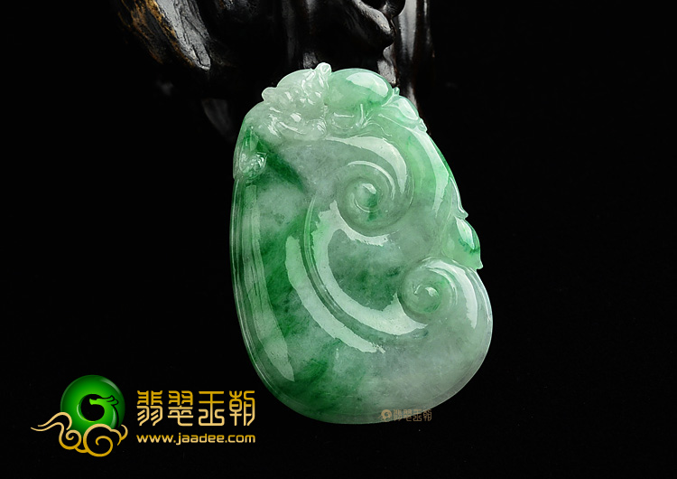 (超值推荐)糯冰种飘翠如意挂件