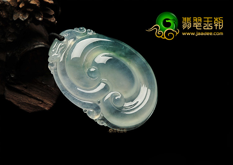 冰种飘花如意挂件