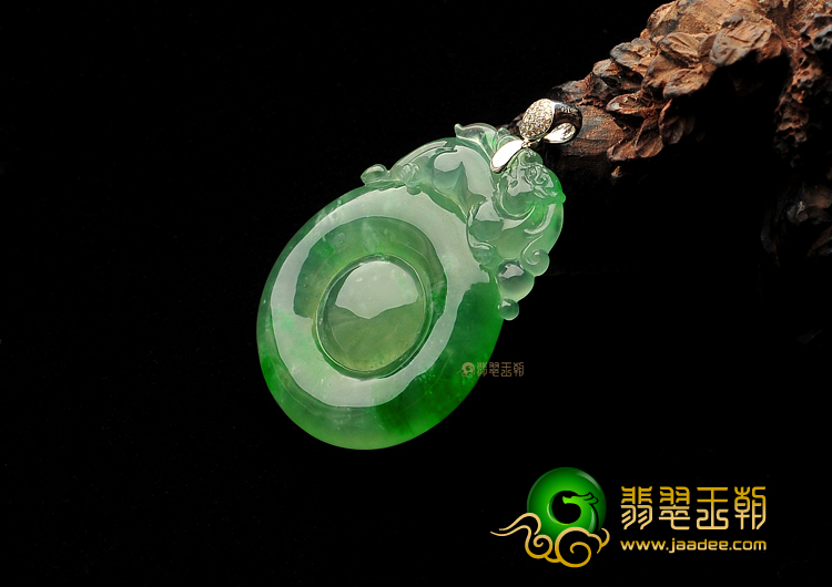 冰种飘正阳绿福在眼前挂件