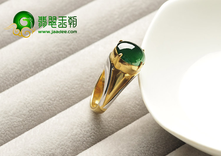 冰种深绿戒面