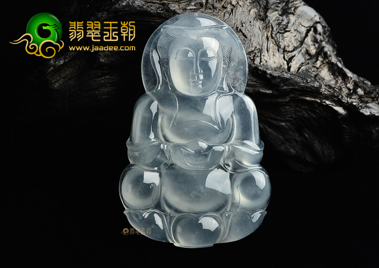 (超值推荐)冰玻种淡晴水观音挂件