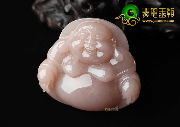 (超值推荐)糯冰种湘妃粉玉佛挂件