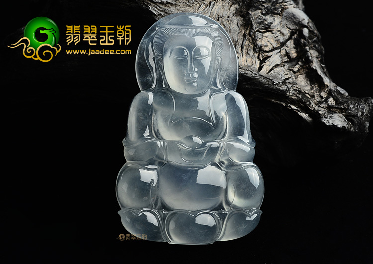 (超值推荐)冰玻种淡晴水观音挂件
