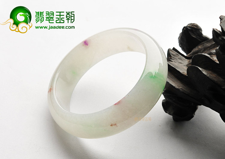 (超值推荐)糯冰种飘翠手镯(56mm)