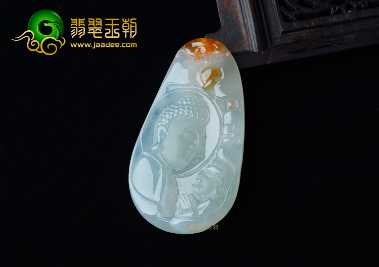 (超值推荐)冰种晴水带黄翡参禅挂件