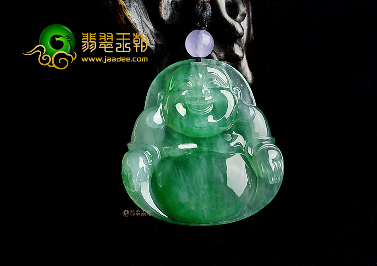 (超值推荐)冰种翠色玉佛挂件