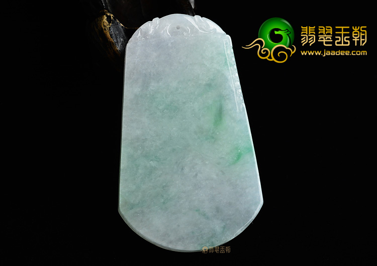 (超值推荐)糯冰种飘翠平安牌挂件