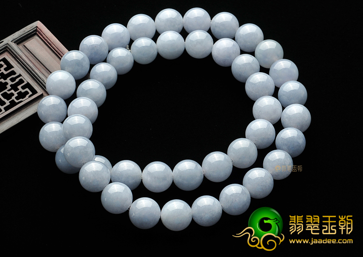 糯冰种紫罗兰项链