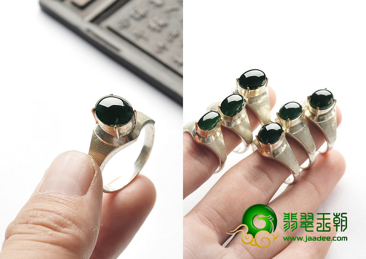 冰种蓝绿戒面(一批)