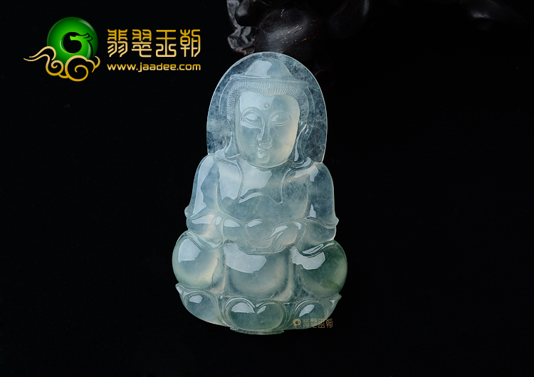 (超值推荐)冰种晴水飘花观音挂件