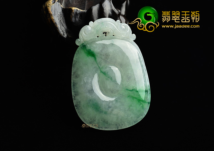 (超值推荐)糯冰种飘翠福在眼前挂件