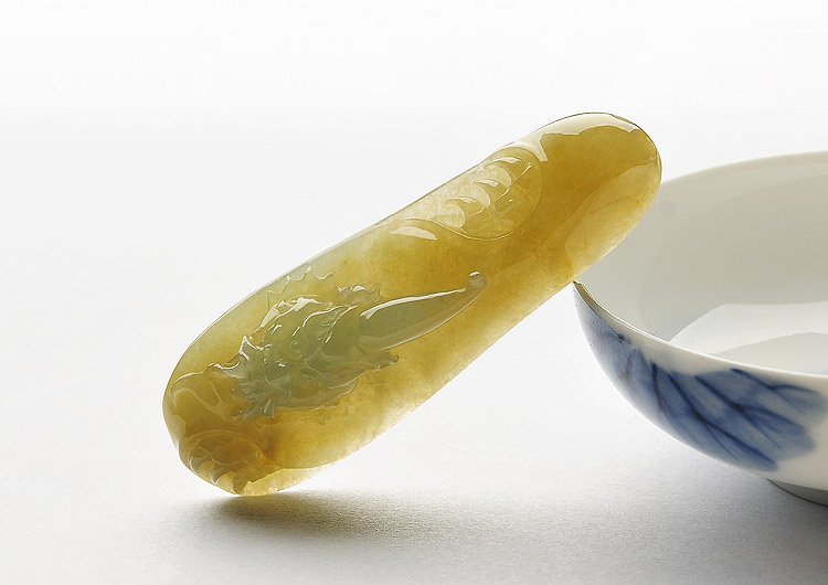 (超值推荐)糯冰种黄翡龙头挂件