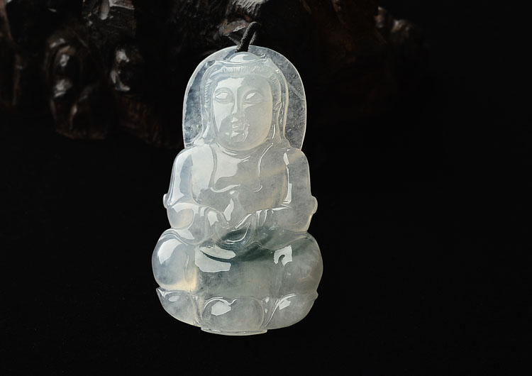 (超值推荐)冰种飘花观音挂件