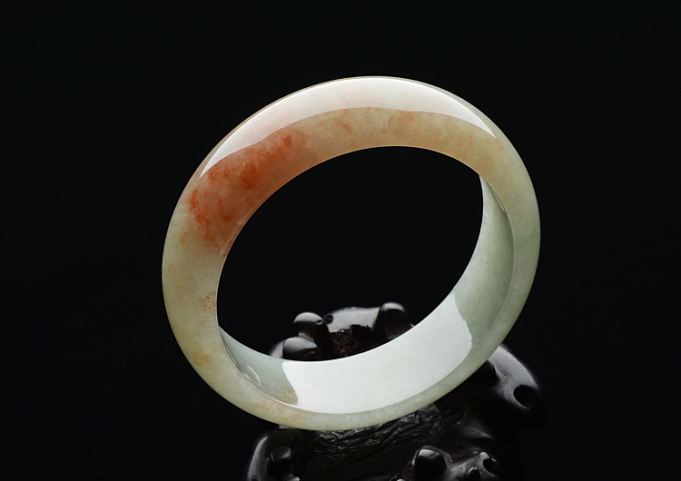 糯冰种晴水飘红翡手镯（58.4mm）