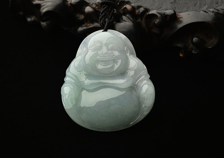 糯冰种晴水玉佛挂件
