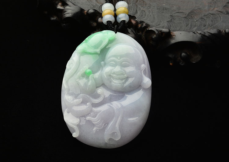 (超值推荐)糯冰种春带彩纳福挂件