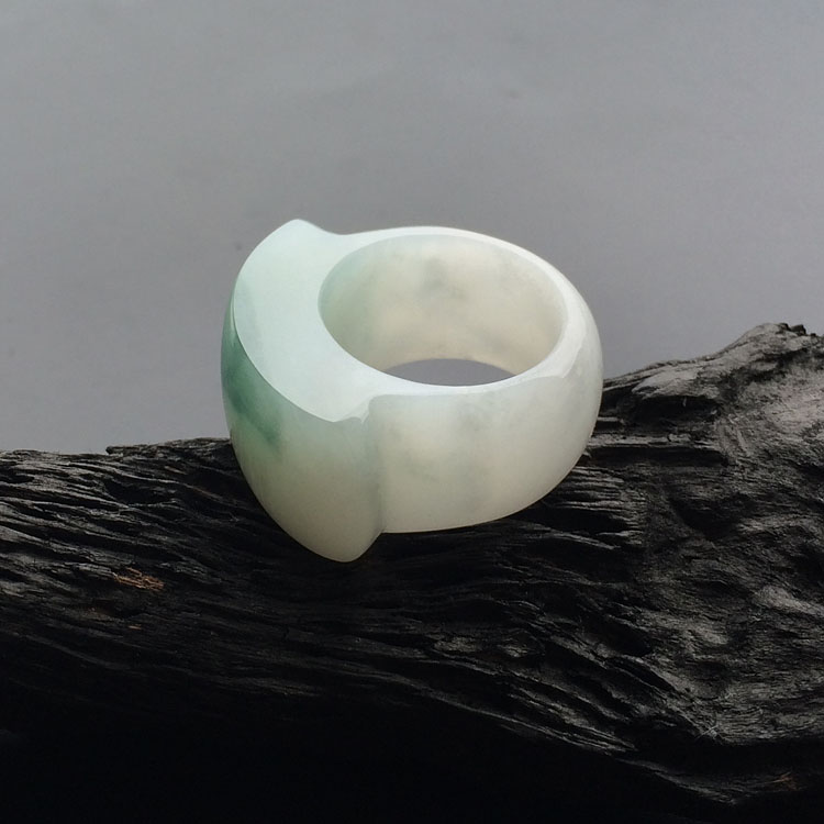 糯冰种晴水马鞍指环