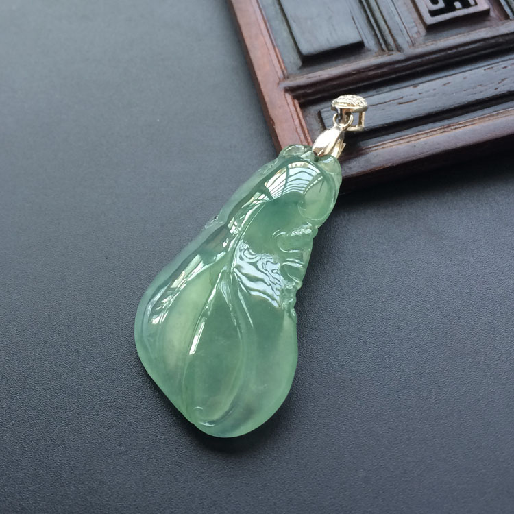 (超值推荐)糯冰种晴水玉兰花挂件